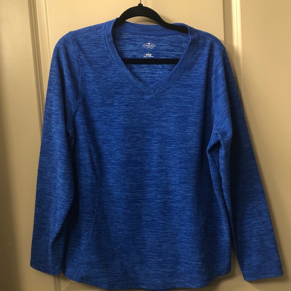 St. John's Bay Active Blue Patterned Top